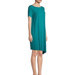 Eileen Fisher Sz S Asymmetric hem Jersey dress